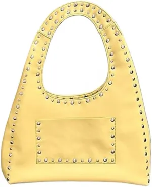 Faux Leather Designer Handbags Women Studded Purse Y2k Shoulder Bag 90s Hobo Bag Punk Streetwear