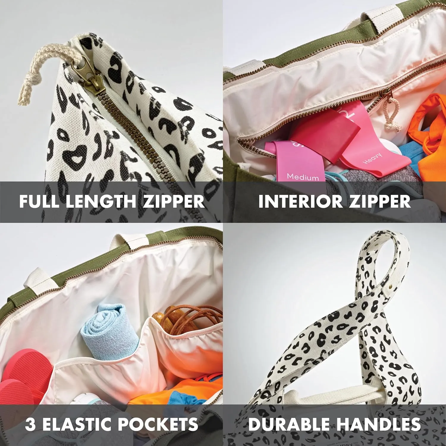 Fit & Fresh Large Beach Bag for Women - Extra Large Travel Tote With Pockets