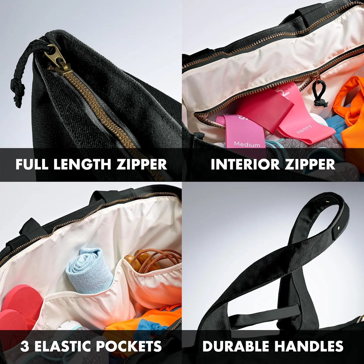 Fit & Fresh Large Beach Bag for Women - Extra Large Travel Tote With Pockets