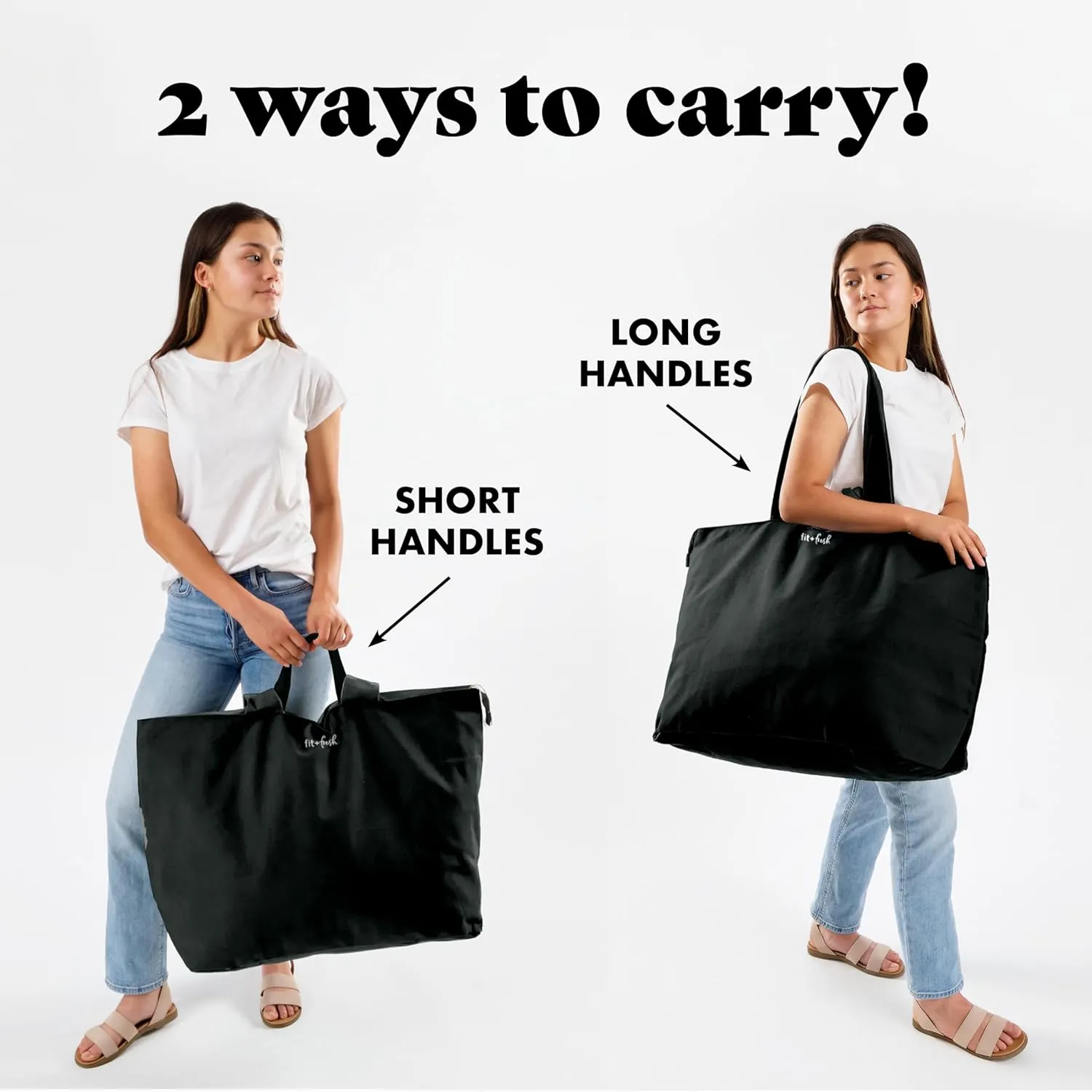 Fit & Fresh Large Beach Bag for Women - Extra Large Travel Tote With Pockets