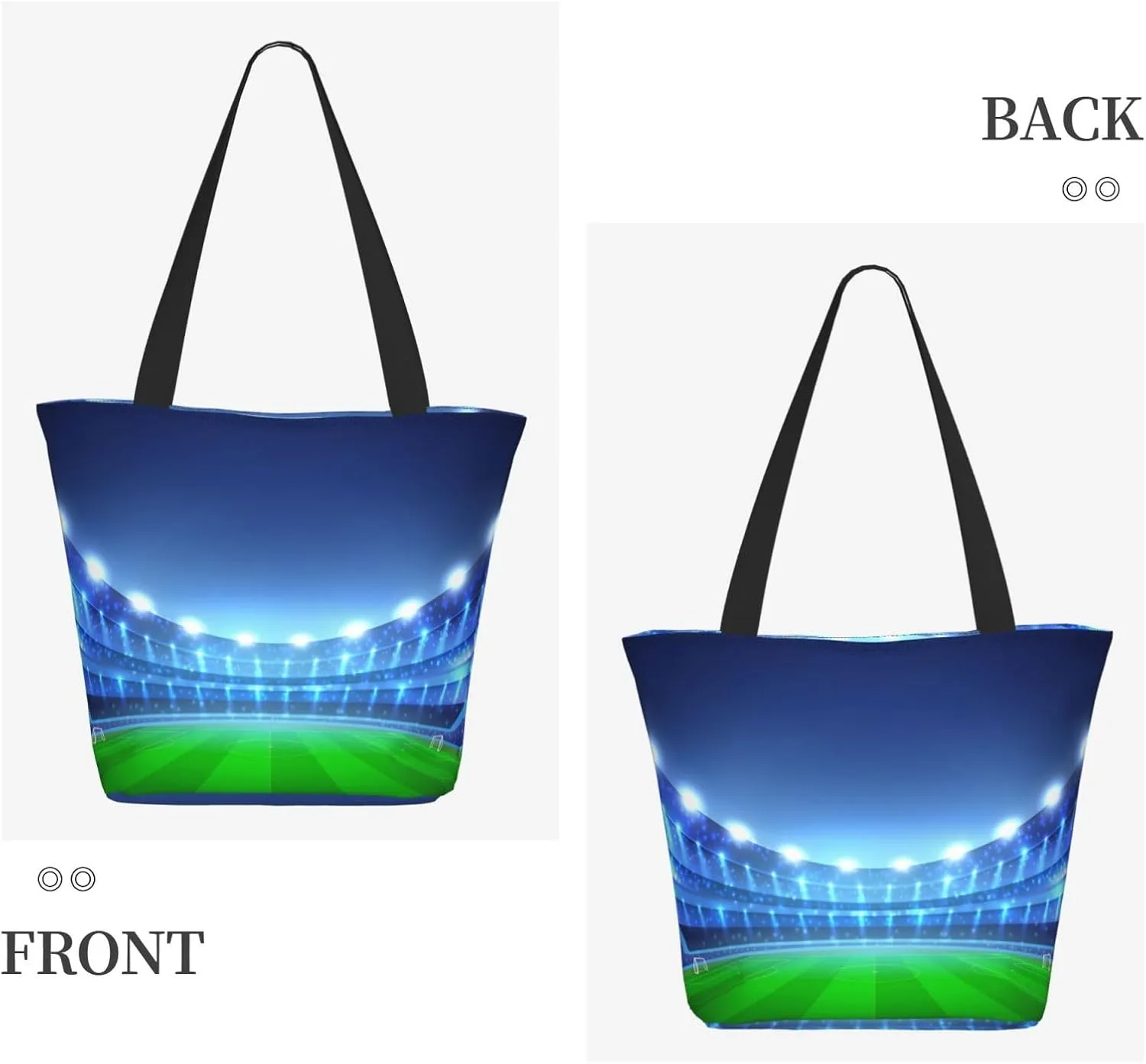 Flaming Soccer Ball Tote Bag for Women, Travel Tote Handbags for Gym