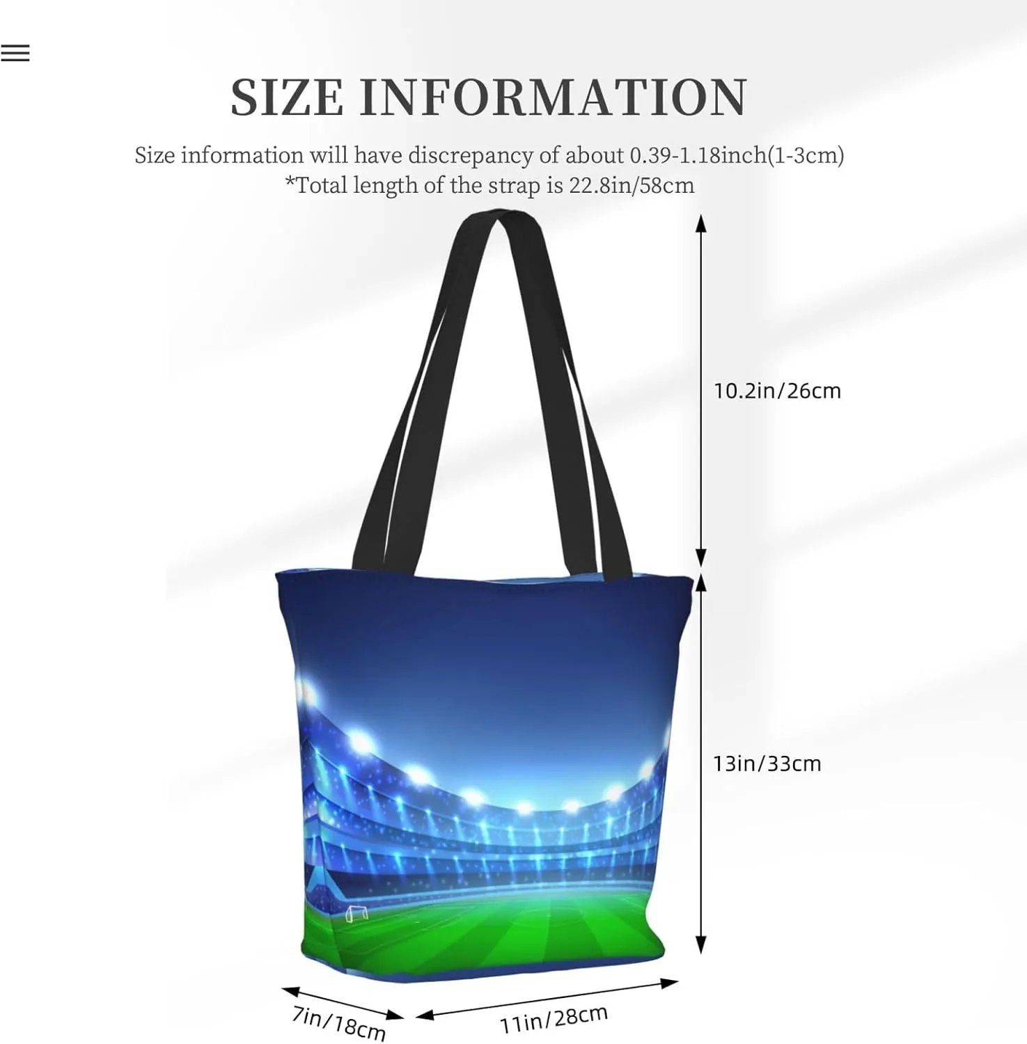 Flaming Soccer Ball Tote Bag for Women, Travel Tote Handbags for Gym