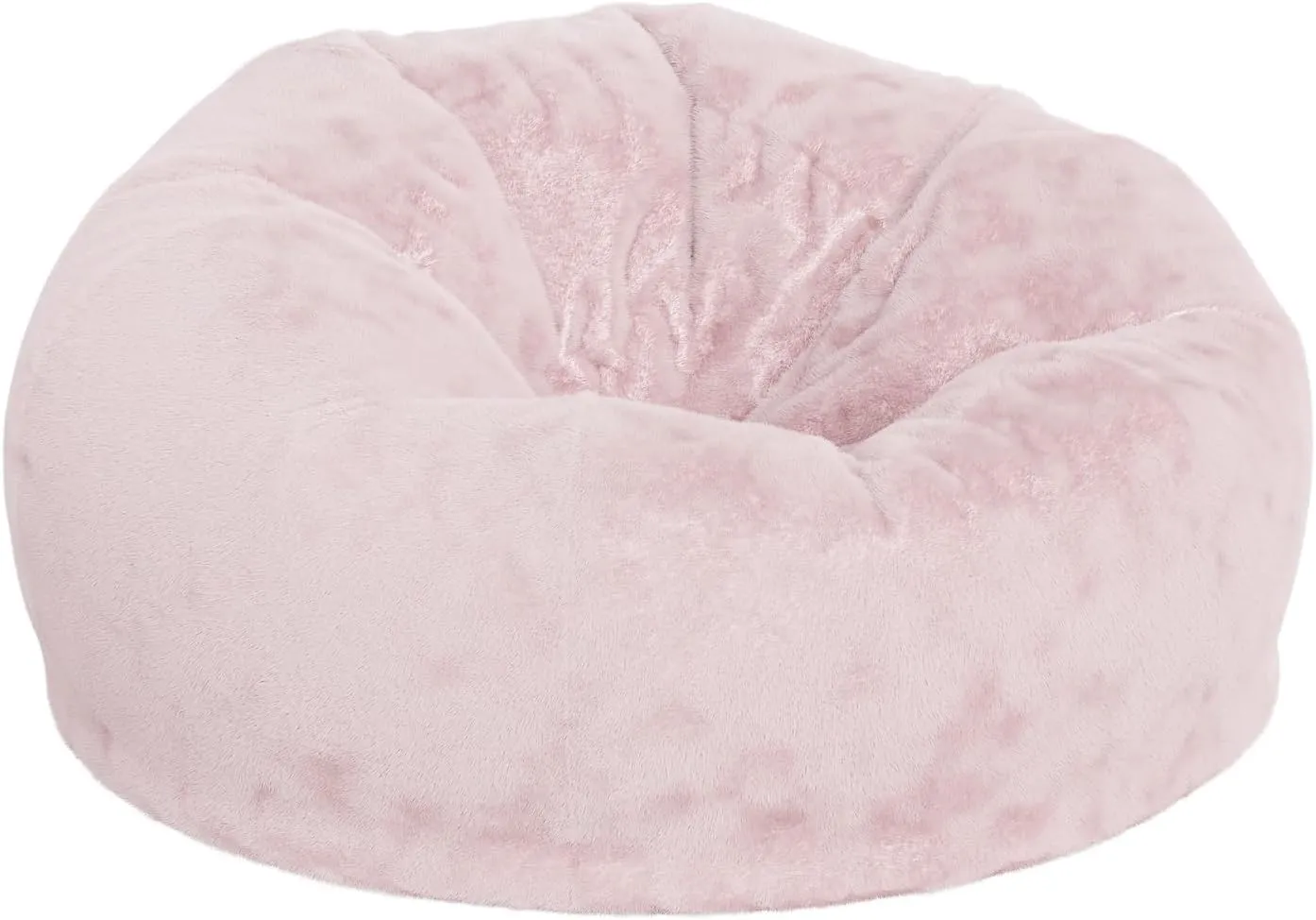 Flash Furniture Oversized Bean Bag Chair for Kids and Adults, Set of 1, Blush Furry