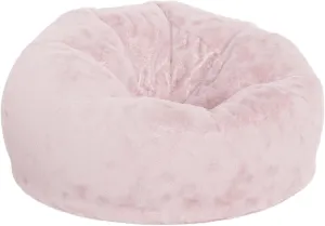 Flash Furniture Oversized Bean Bag Chair for Kids and Adults, Set of 1, Blush Furry