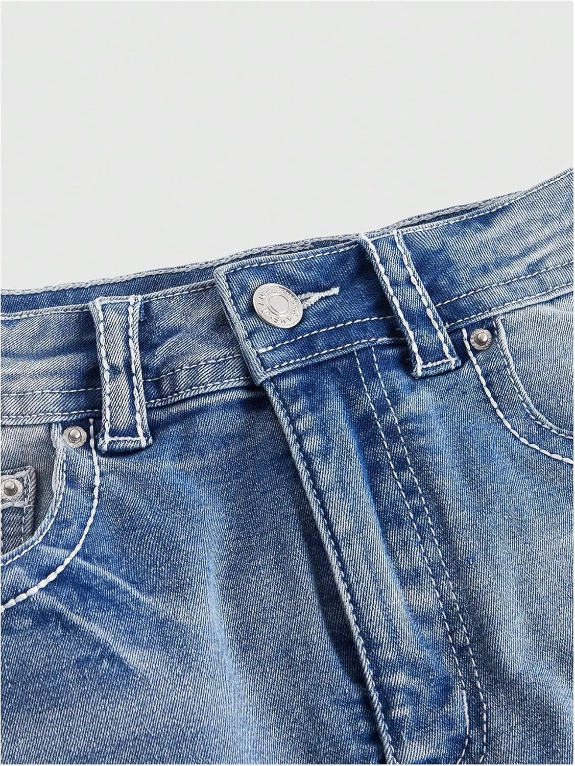 Floerns Women's Y2k Butterfly Denim Skirts Low Waist Stretch Bodycon Mini Skirt
