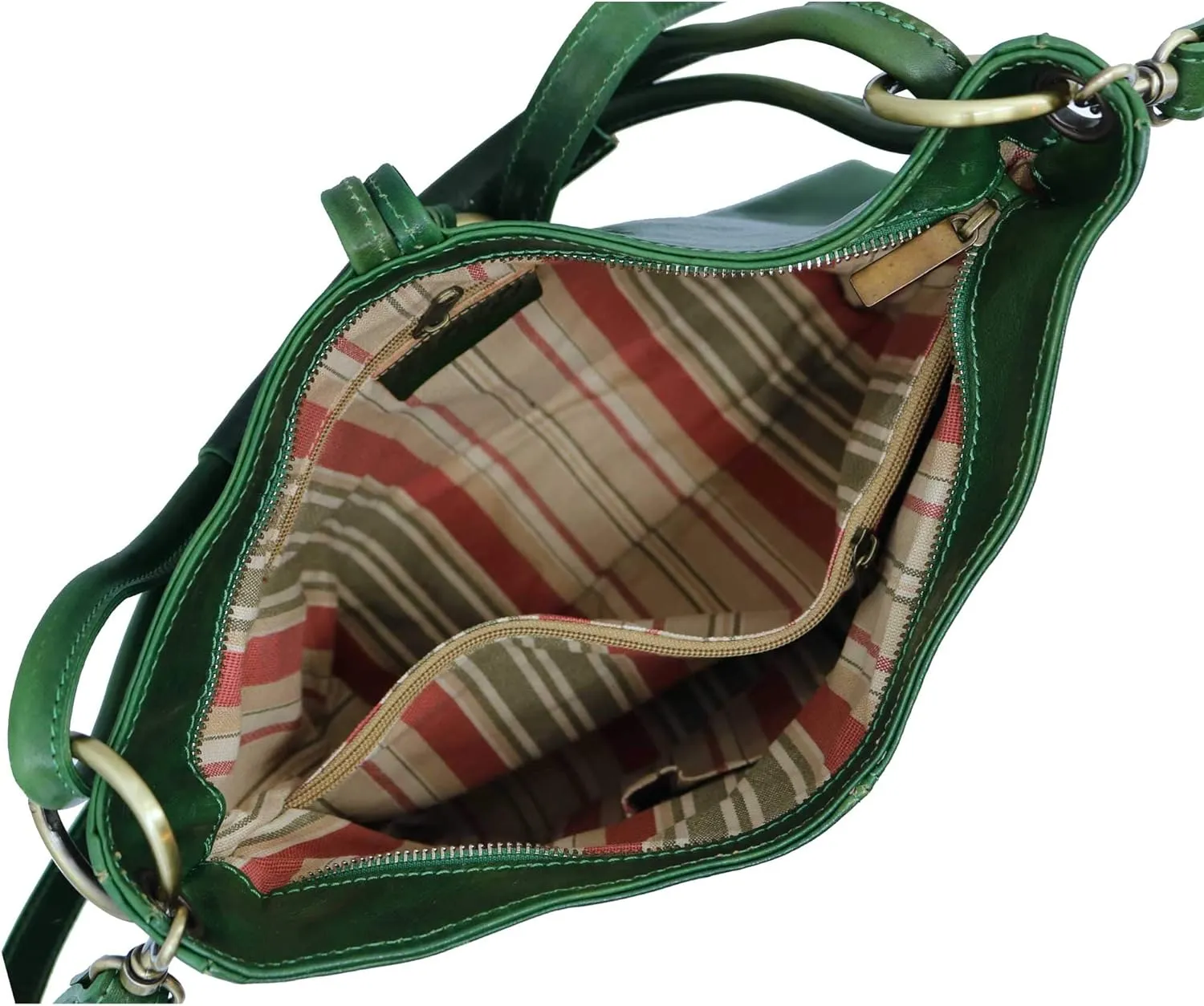 Floto Luggage Zip Pocket Tavoli Tote, Green, Medium