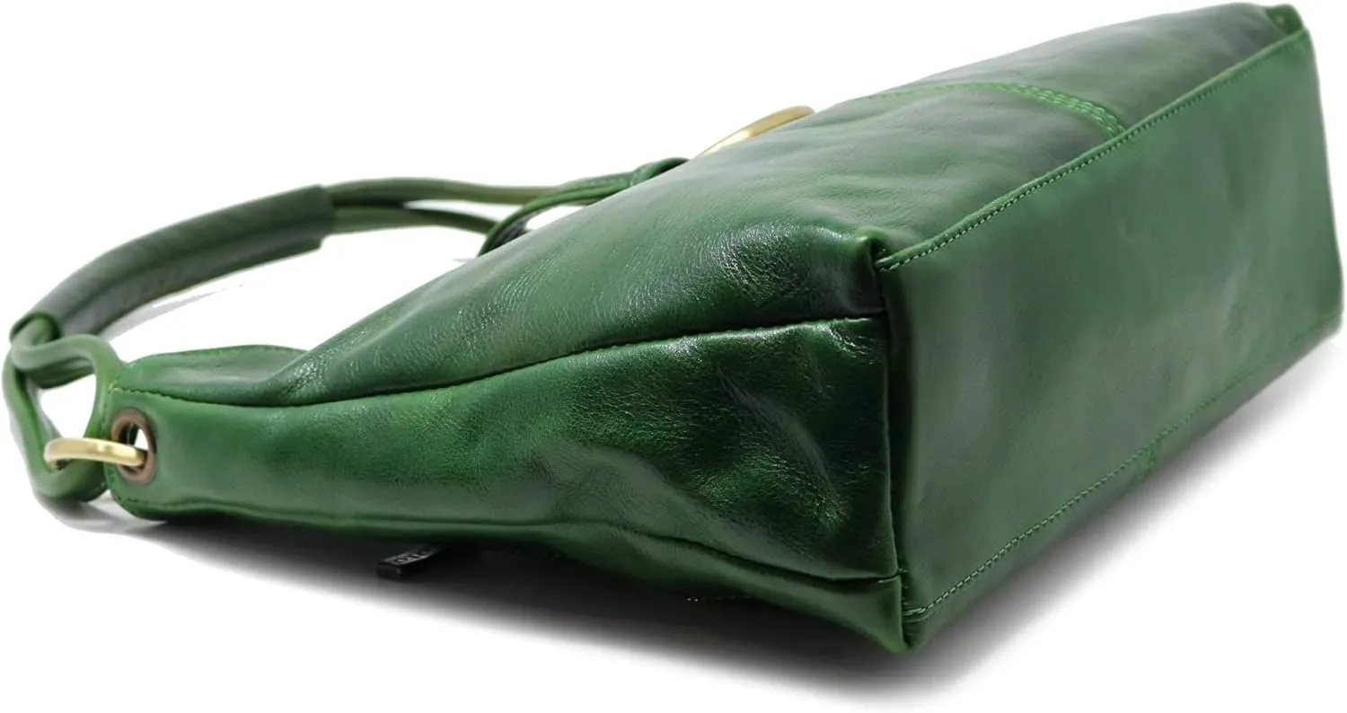 Floto Luggage Zip Pocket Tavoli Tote, Green, Medium