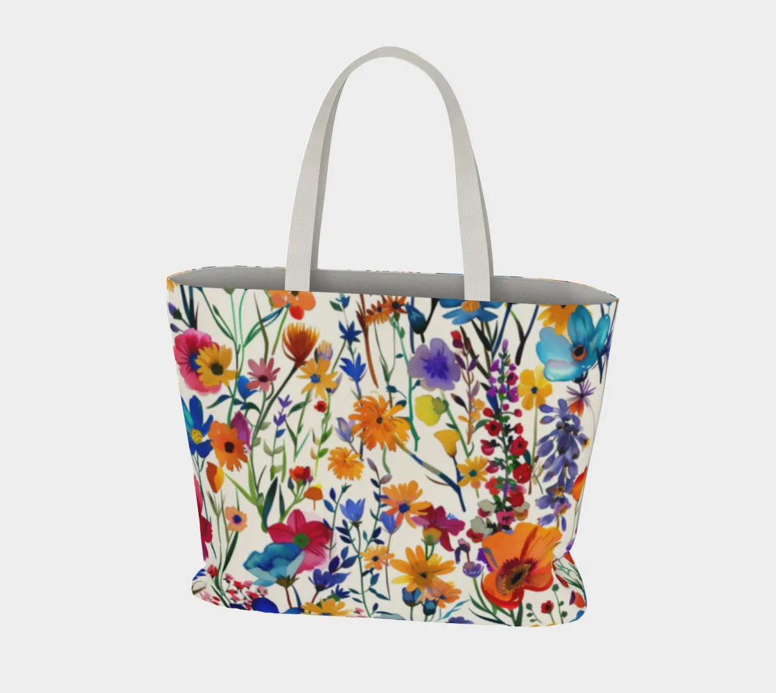 Flowers WC Large Tote