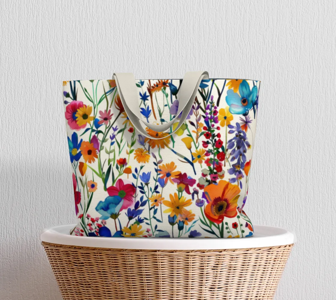 Flowers WC Large Tote