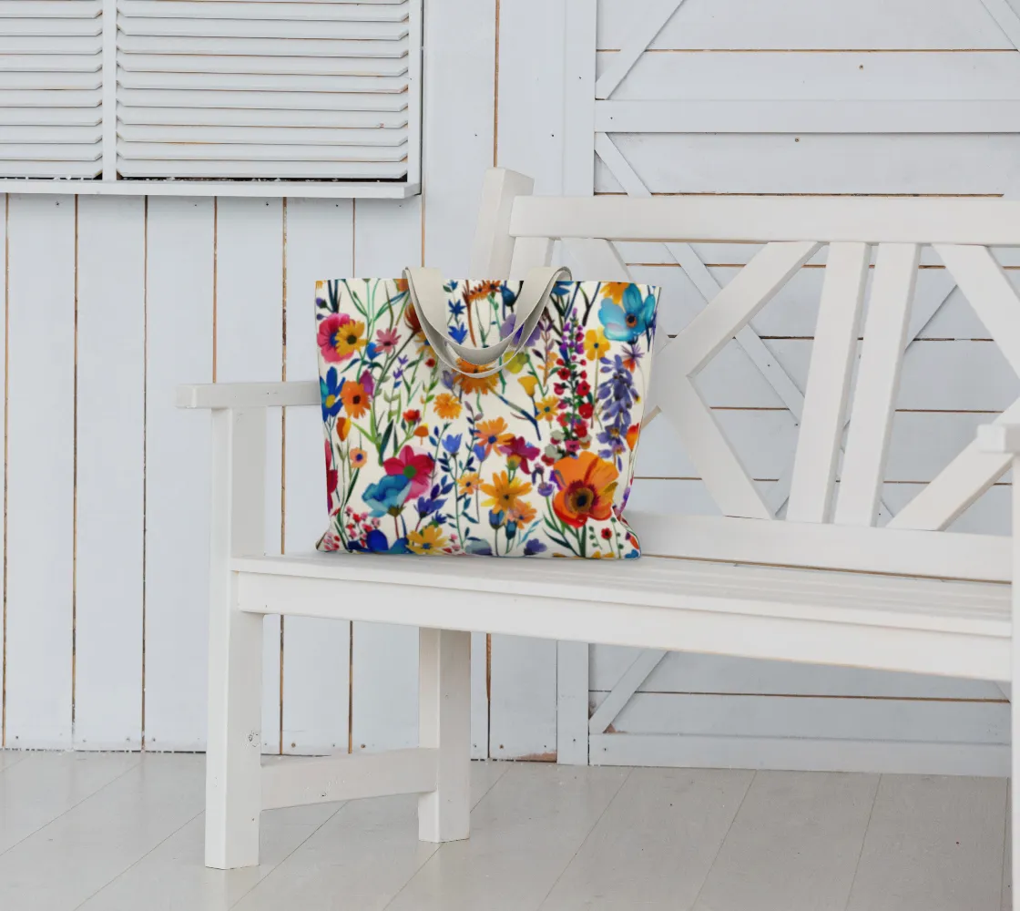 Flowers WC Large Tote