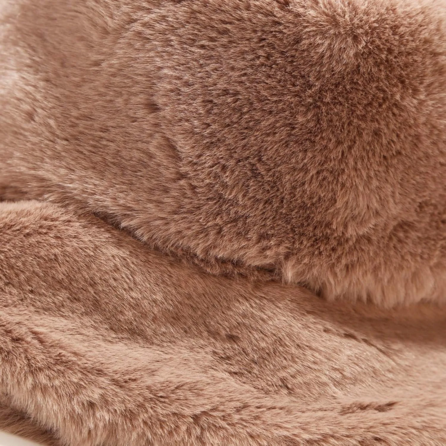 Fluffy Faux Fur Bucket Hat Winter Warm Hat for Women Men