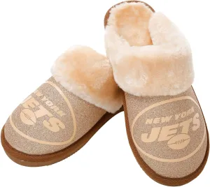 FOCO Womens NFL Team Logo Glitter Open Back Moccasin