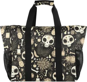 Foldable Grocery Reusable Tote Grocery Bag, Travel Canvas Shoulder Bags, Large Casual Laundry Pool Beach Bag