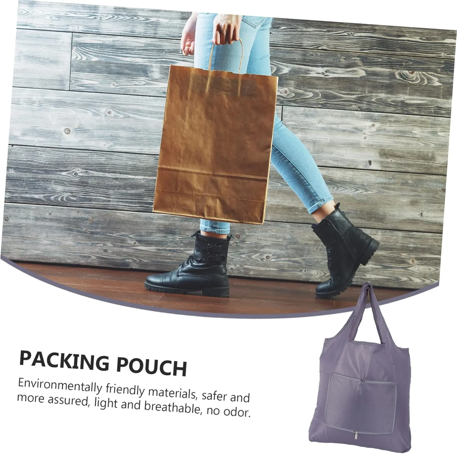 Folding Reusable Bag Lip Gloss Containers Tote Pouch Pocket Shopping Bag Supermarket Storage Bags