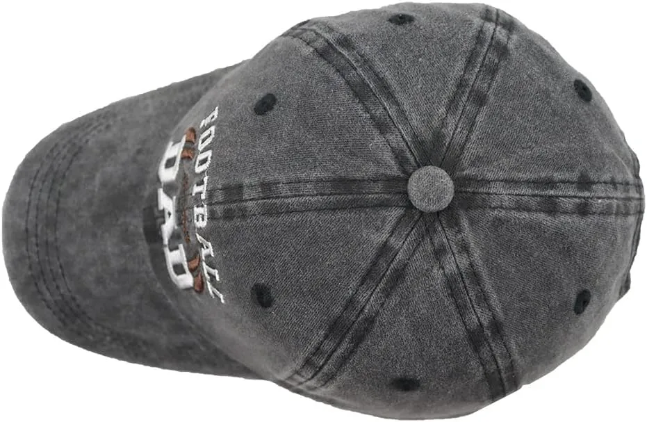 Football Dad Hat for Men, Funny Father's Day Football Team Gifts, Vintage Washed Distressed Baseball Cap