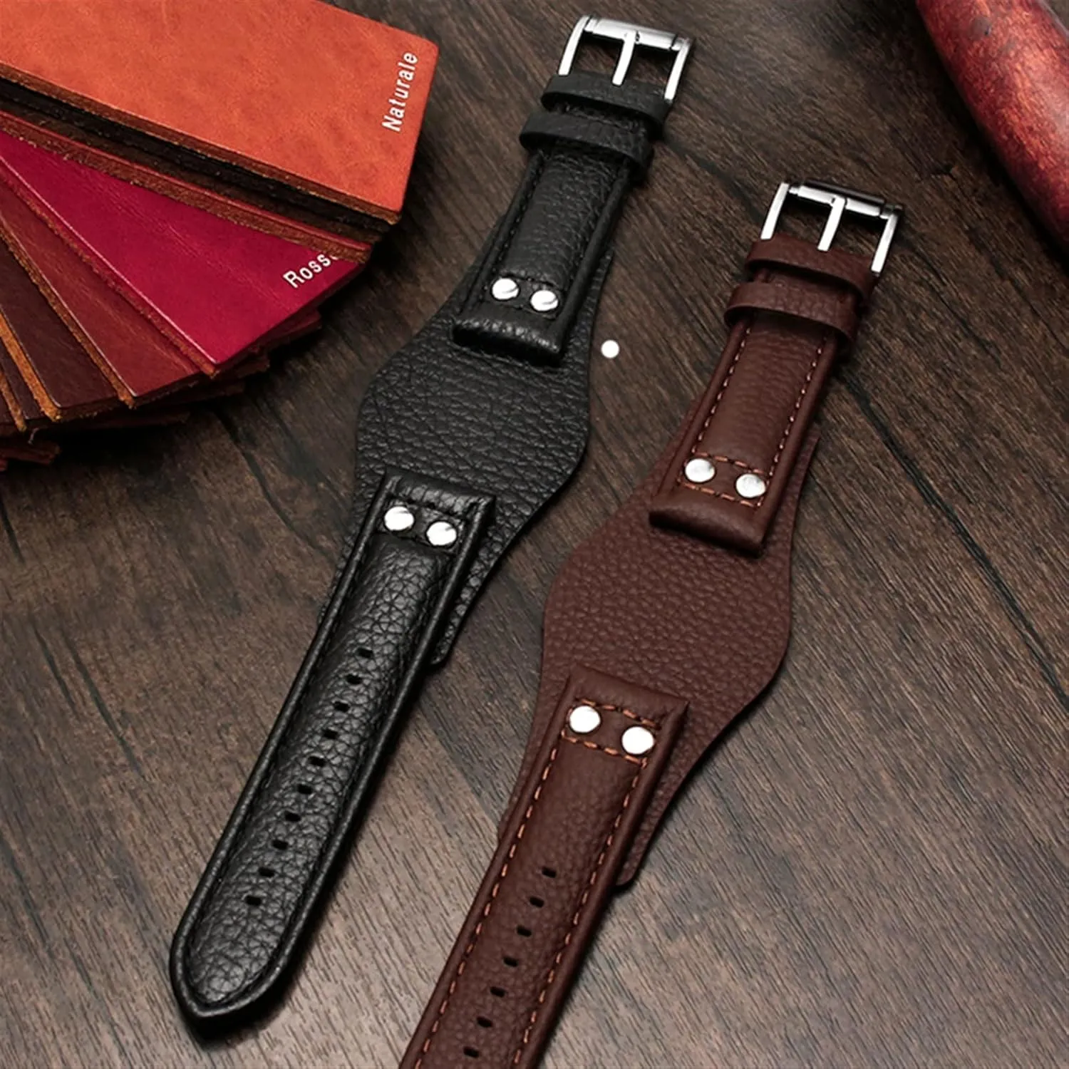 For CH2891CH3051 CH2564 CH2565 watch band mens Genuine Leather Watchbands 22mm strap With mat leather bracelet