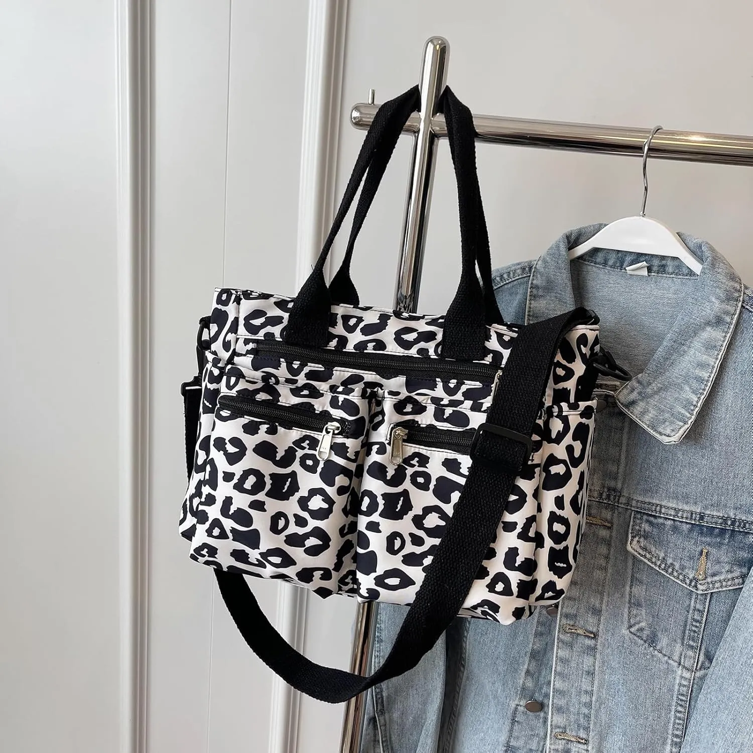 FOTN Cherry Tote Bag for Women, Everyday Work Tote,Large CanvasTote Purse with Multiple Pockets for Travel Daily Use