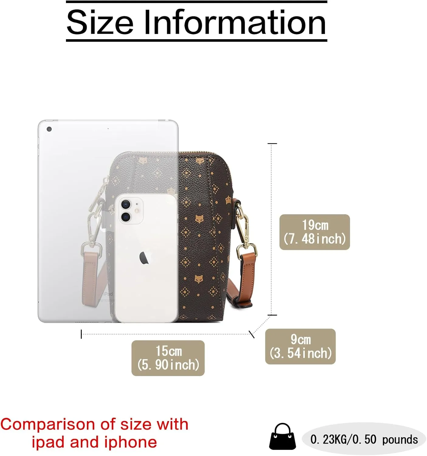 FOXLOVER Mini PVC Crossbody Bags for Women Small Vertical Cell Phone Purses Lightweight Vintage Vegan Leather