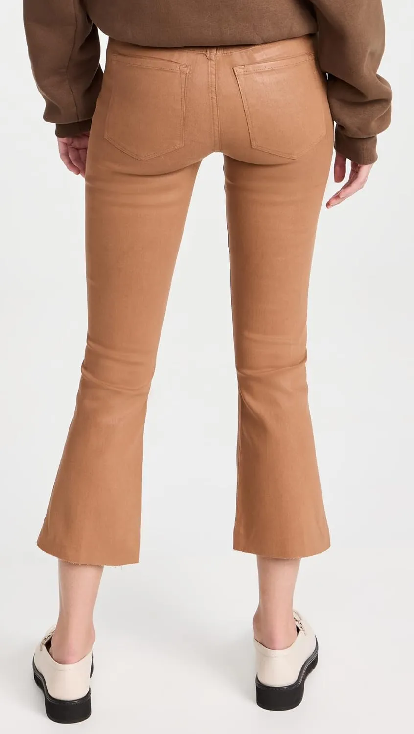 FRAME Women's Le Crop Mini Boot Coated Raw Stagger Jeans