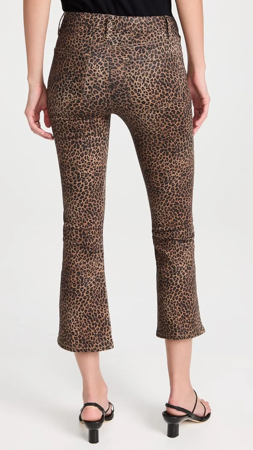 FRAME Womens Le Crop Mini Mid-Rise Coated Bootcut Jeans