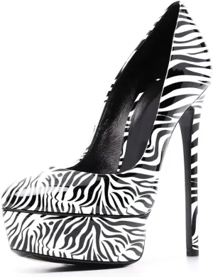 FSJ Women Classic Chunky High Heels Pumps Platform Closed Toe Sexy Slip On Ladies Shoes Size 4-15 US