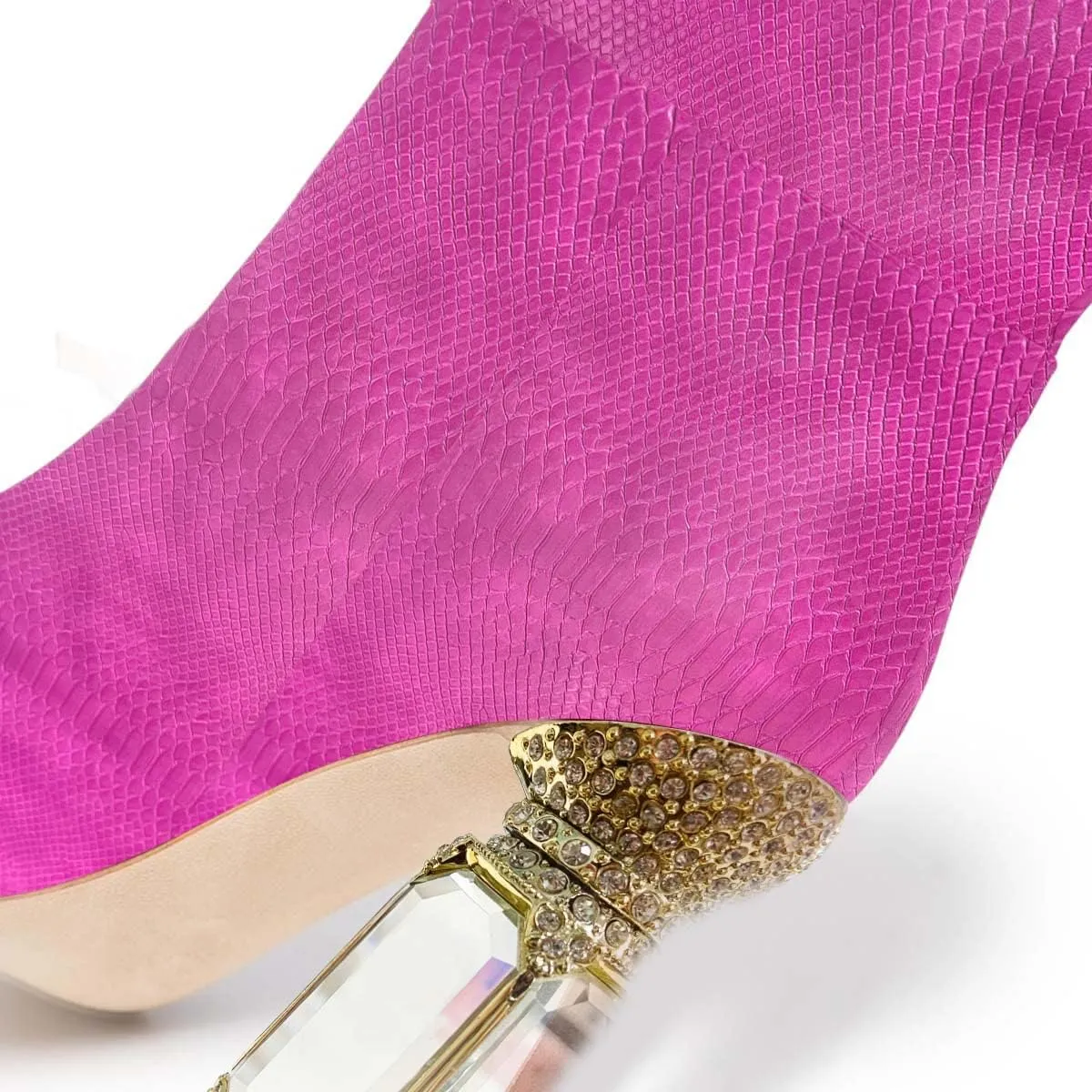 FSJ Women Trendy Studded Knee High Stretch Long Boots Pointed Toe Crystal Block Chunky Heel Comfort Winter Warm Faux Suede Pull On Shoes Size 4-15 US