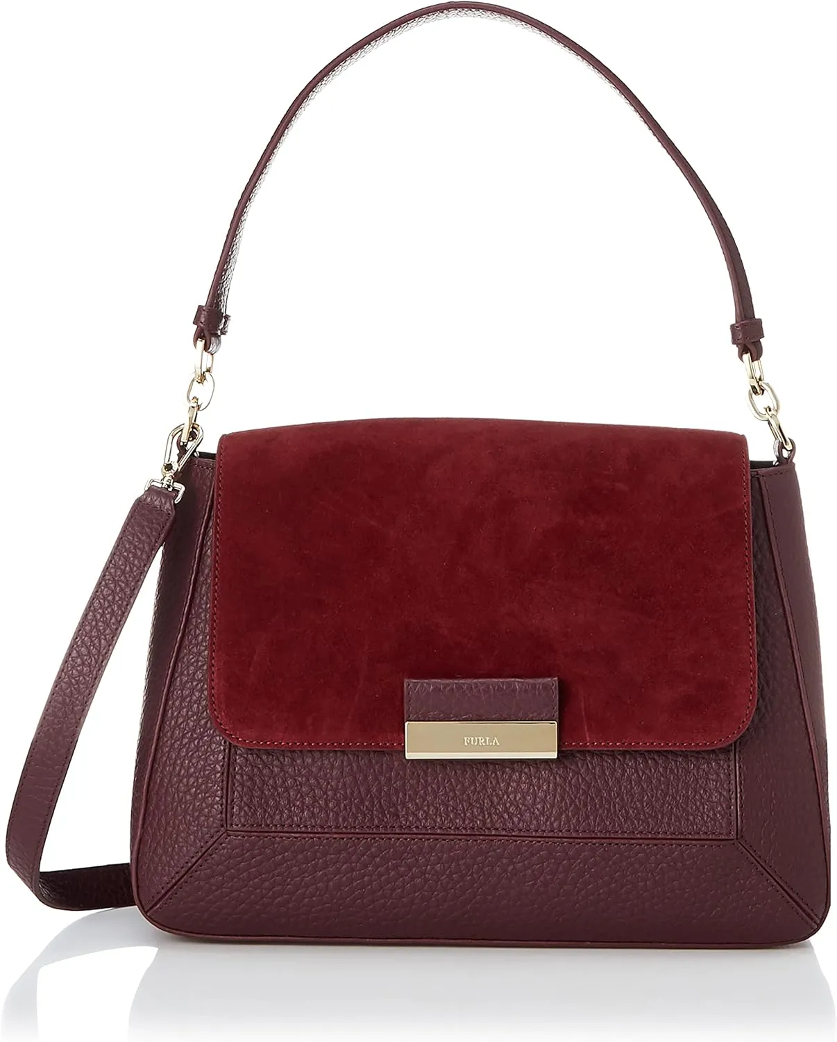 Furla DANIELLE L SHOULDER BAG Women's Shoulder Bag, BURGUNDY (1007-BUR00)