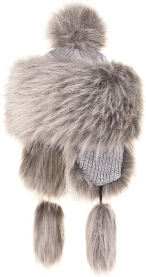 Futrzane Classic Ear Flaps Hat - Fur Trapper Hat for Women - Winter Ushanka Hat