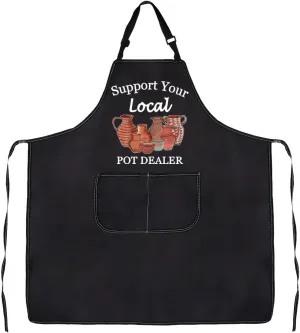 G2TUP Pottery Artist Gift Support Your Local Pot Dealer Apron With Pockets Ceramics Artist Pottery Stu-dent Graduation Gift