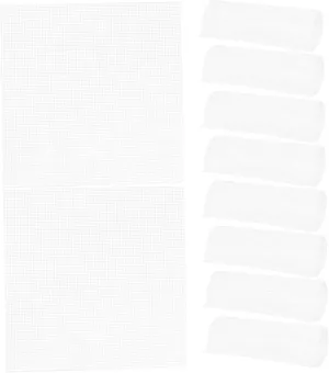 Gadpiparty 10pcs Canvas Kit for Crafting Knitting Sewing Durable Mesh Sheets for Quilting Crochet DIY Projects for All Skill Levels