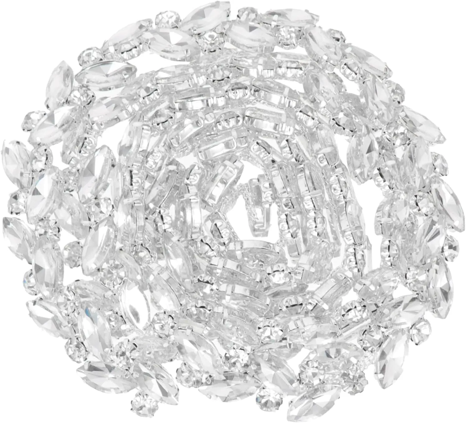 Gadpiparty Crystal Rhinestone Trim Chain for DIY Crafts Wide for Clothing Bridal Veils Handbags More Easy to Sew Glue