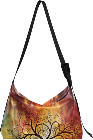 GAIGEO Watercolor Roses Shoulder Bag, Adjustable Shoulder Strap Bag, Leather Bag for Men Shoulder Bag