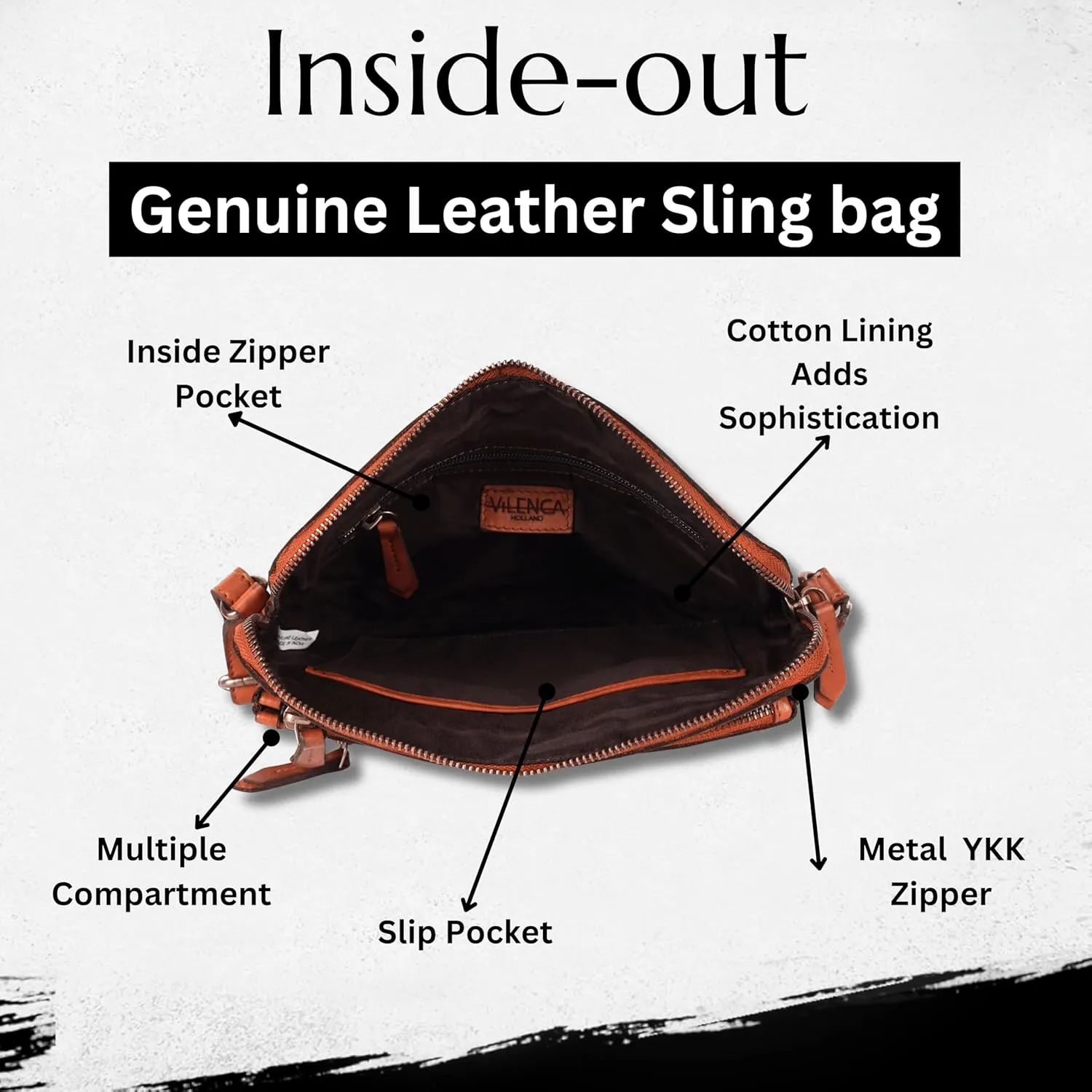 Genuine Italian Leather Boho Studded Shoulder Sling Bag - Stylish, Durable, & Perfect for Everyday Use for women