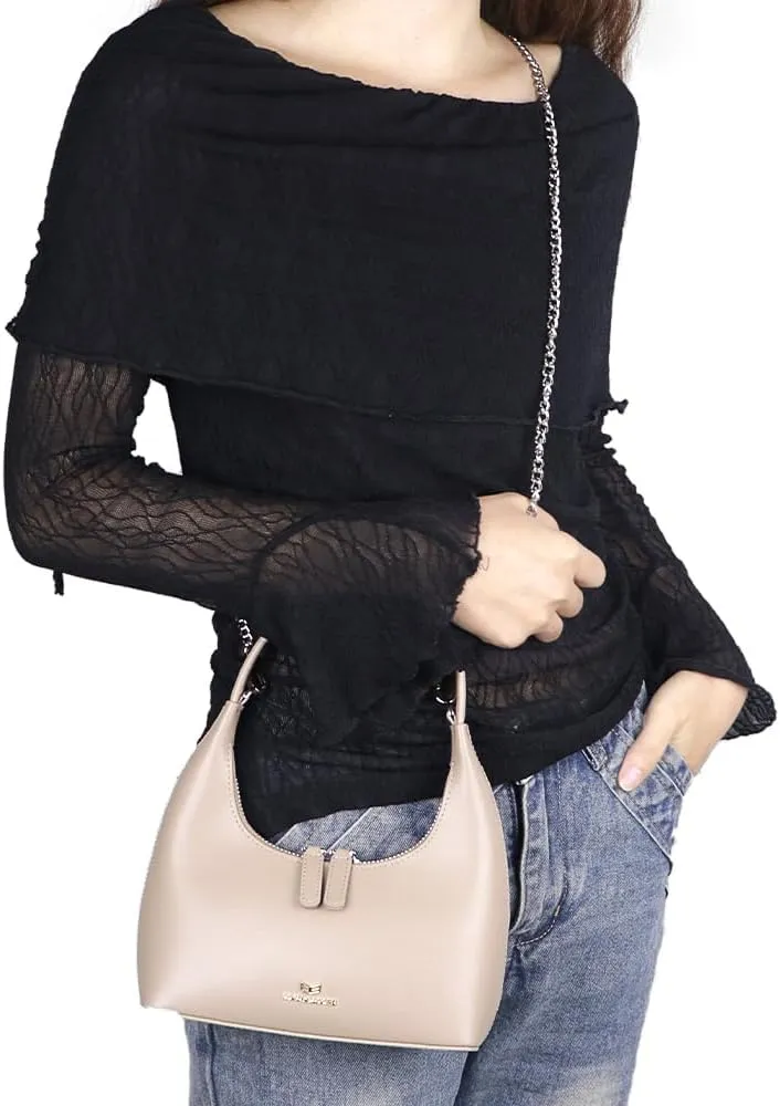 Genuine Leather Small Handbags for Women Fashion Casual Chain Shoulder Crossbody Bag 2600