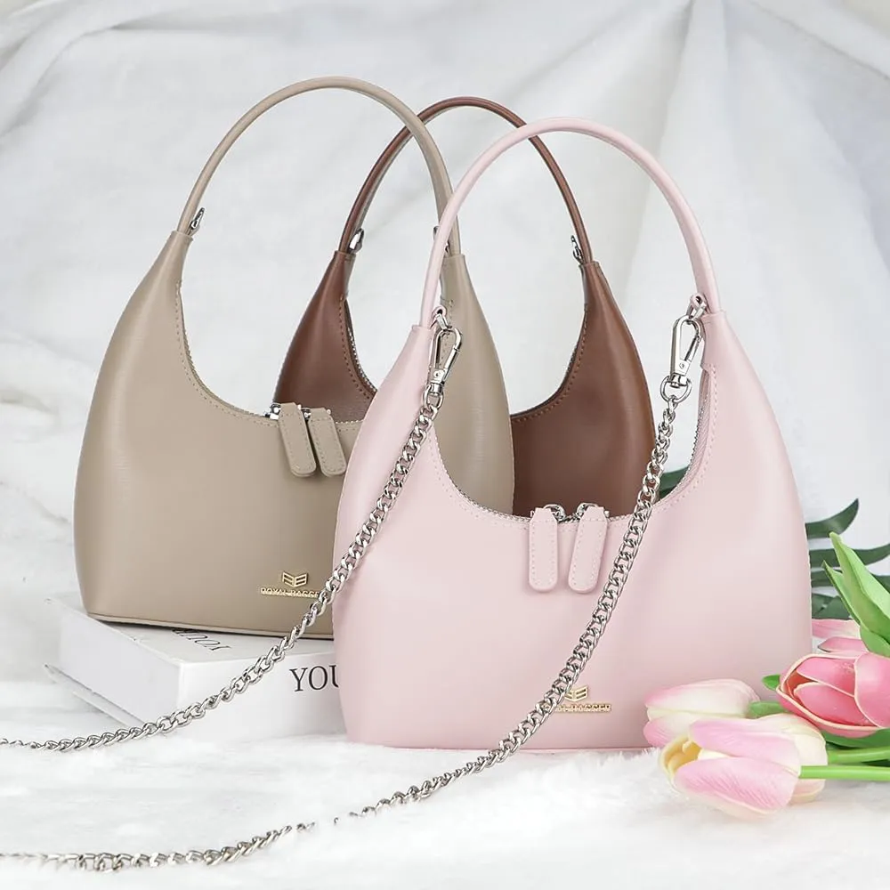 Genuine Leather Small Handbags for Women Fashion Casual Chain Shoulder Crossbody Bag 2600