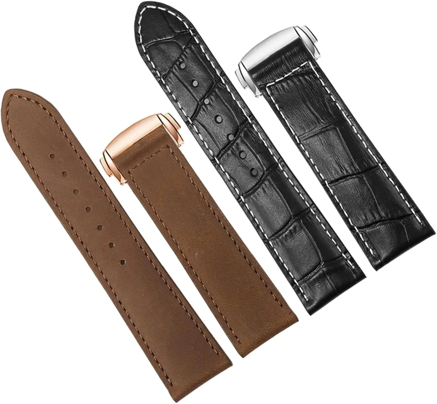 Genuine Leather watch band For Hamilton Kaqi Field Aviation Frosted Folding Buckle Watch Chain 20mm 22mm Strap