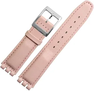 Genuine Leather Watch Strap For SWATCH YRS YCS Unisex Leather watchband with Pin buckle