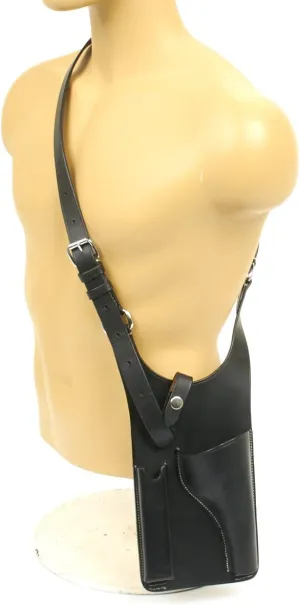 German WWII Panzer P08 Luger Black Leather Holster