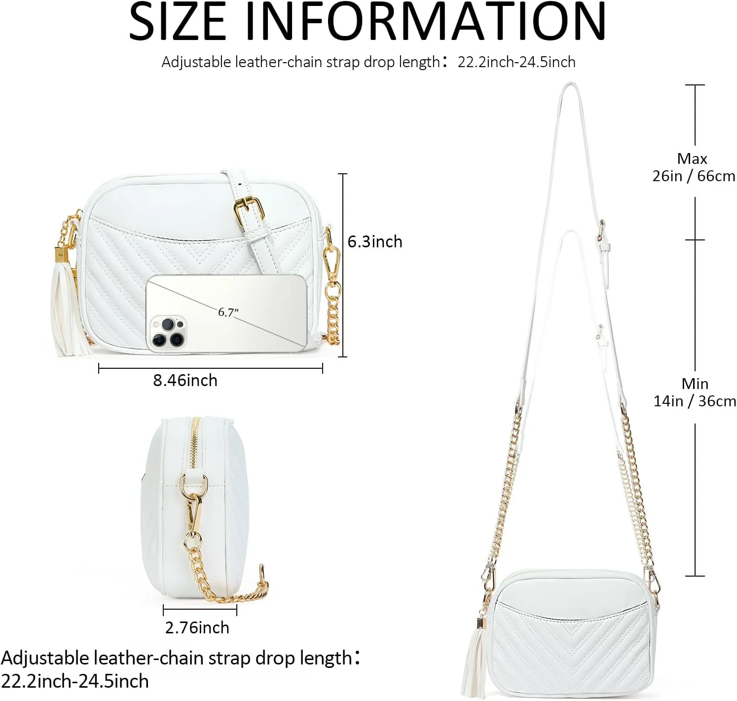 GOIACII Women Shoulder Bag Small Crossbody Bag Purse for Women Crocodile Leather Bags Wrist Strap