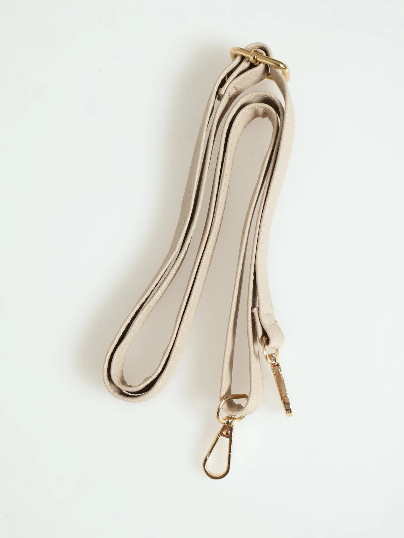 Gold Trim Square Tote Bag - Light Stone