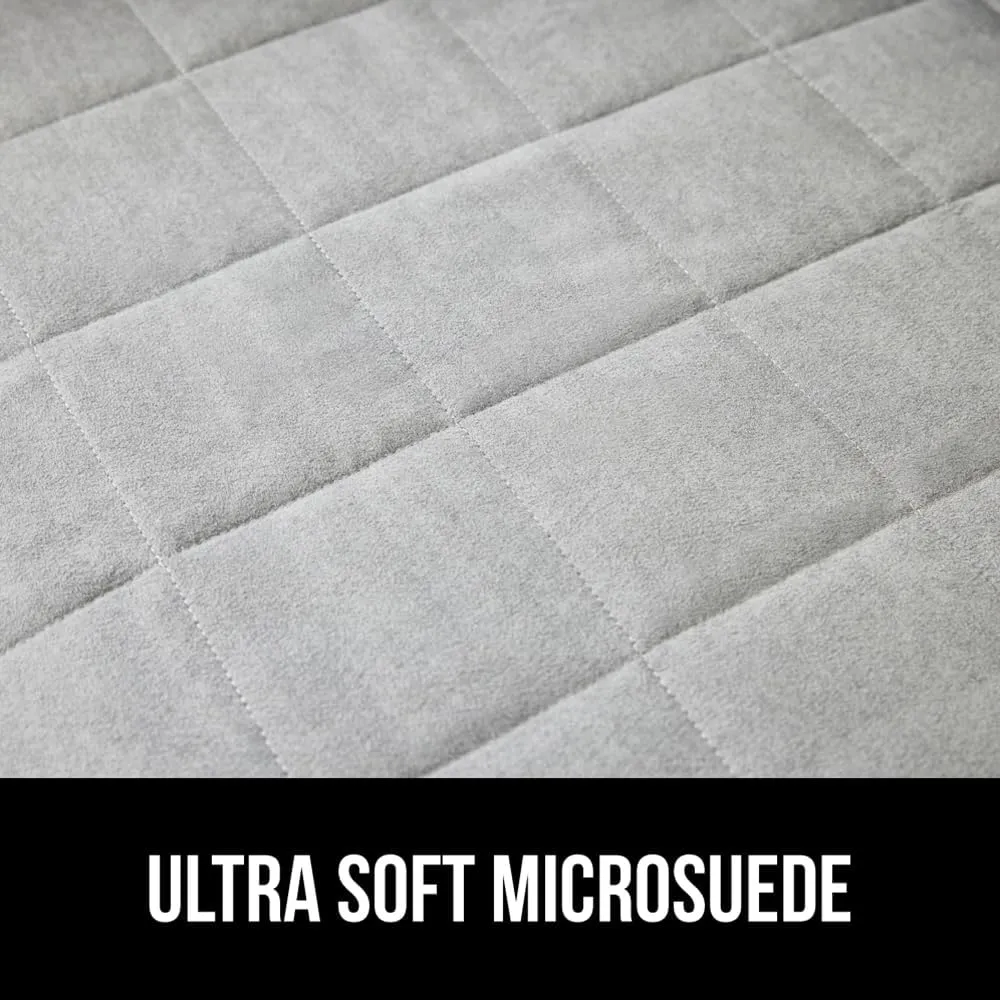 GORILLA GRIP Patented Waterproof Slip-Resistant 70” Sofa Protector Cover, for Leather or Fabric Couch Cushion, Large Microsuede Furniture Covers Dogs Pets Machine Washable Slipcover, Slate