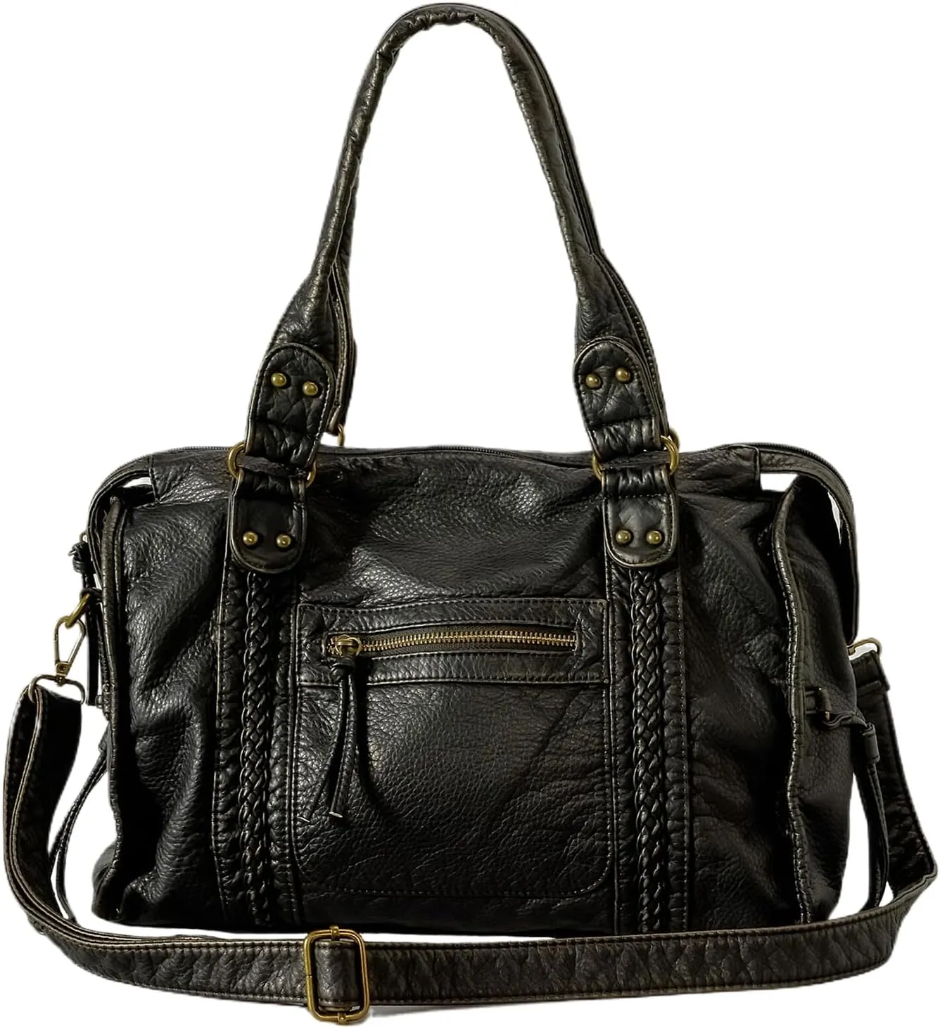 Goth Purse, Designer Studded Handbags for Women Black Gothic Shoulder Bag Y2K Punk Purse