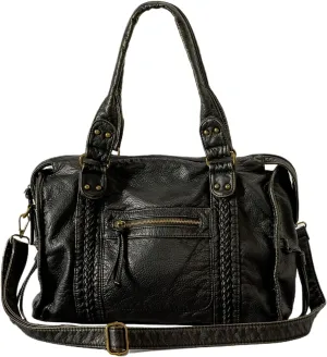 Goth Purse, Designer Studded Handbags for Women Black Gothic Shoulder Bag Y2K Punk Purse