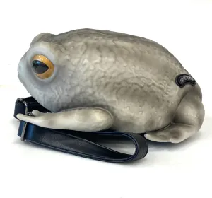 Gray Green Rain Frog Toad Mini Backpack Bag Witch Frog Cottagecore Goblincore Cute Aesthetic