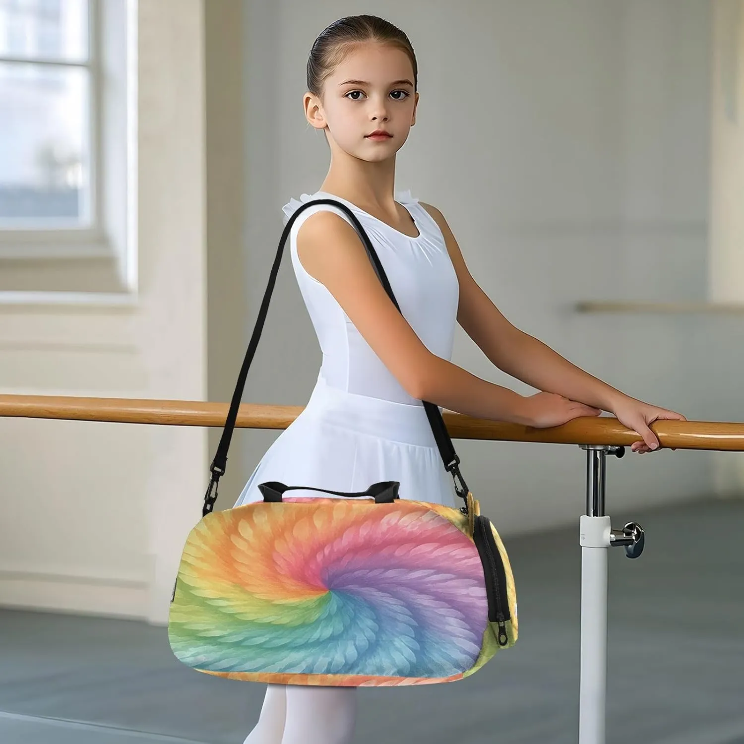 GuoChe Side Purse Crossbody with Shoes Compartment Beauty Small Shoulder Bag for Take a walk