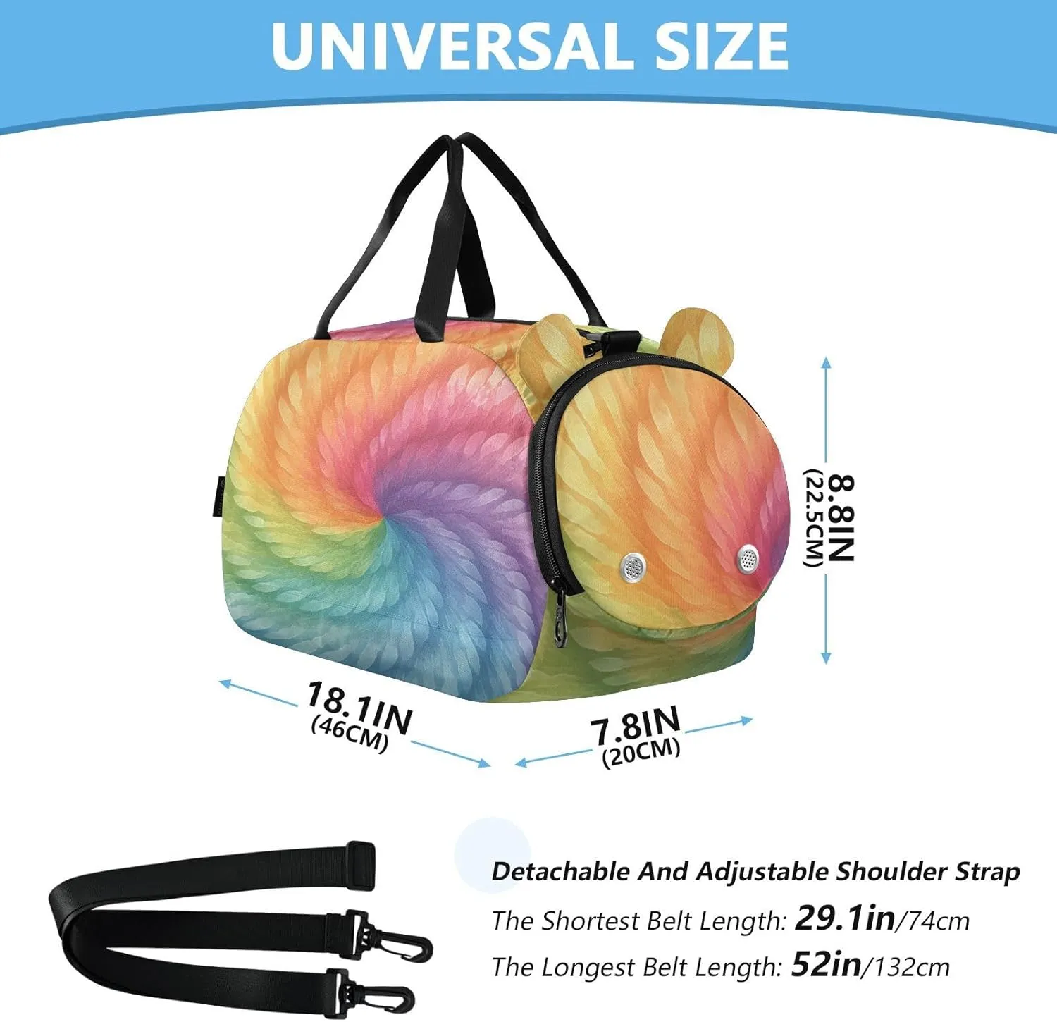 GuoChe Side Purse Crossbody with Shoes Compartment Beauty Small Shoulder Bag for Take a walk