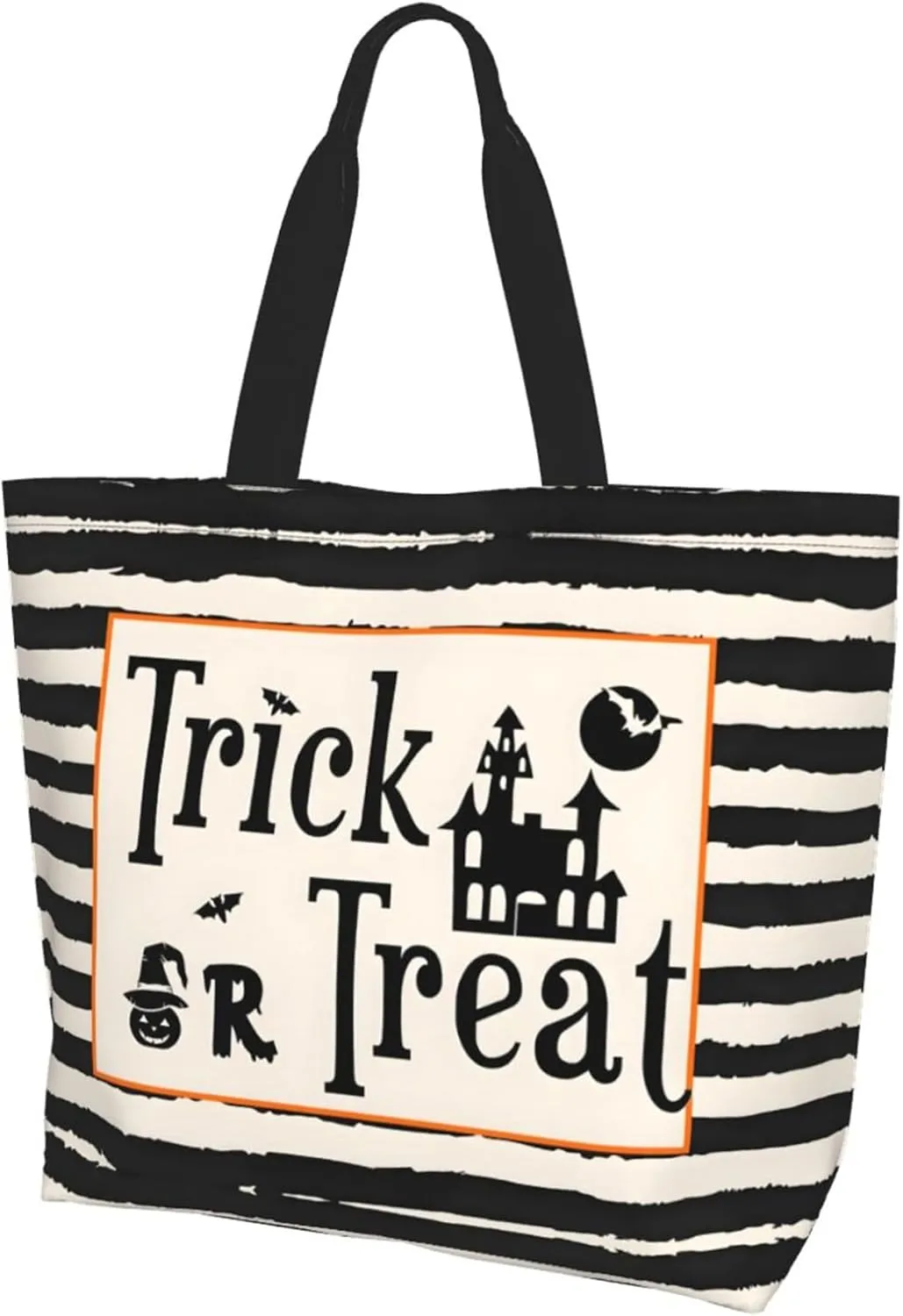 Halloween Women Travel Tote Bag With Zipper - Large Beach Work Handbag Purse