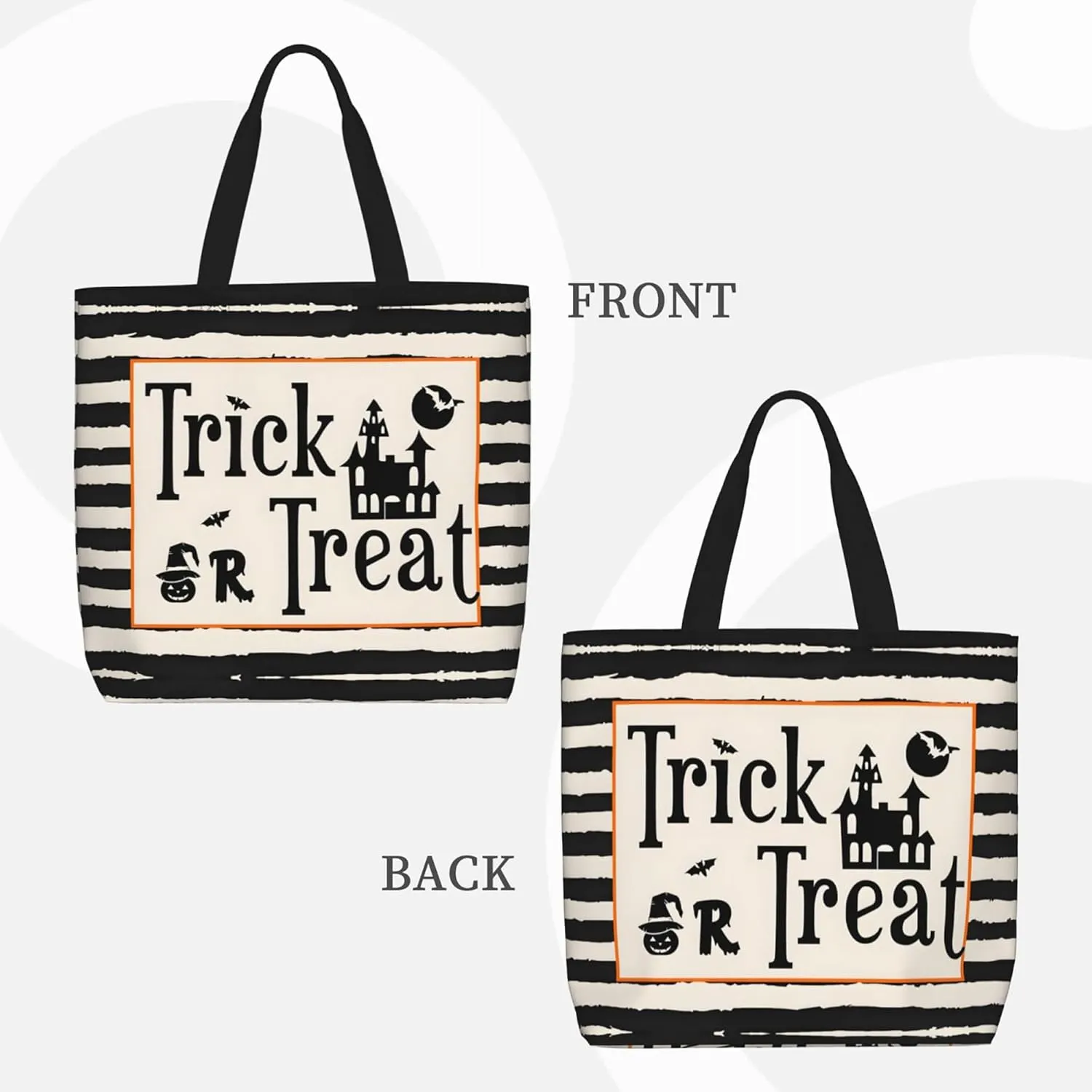 Halloween Women Travel Tote Bag With Zipper - Large Beach Work Handbag Purse