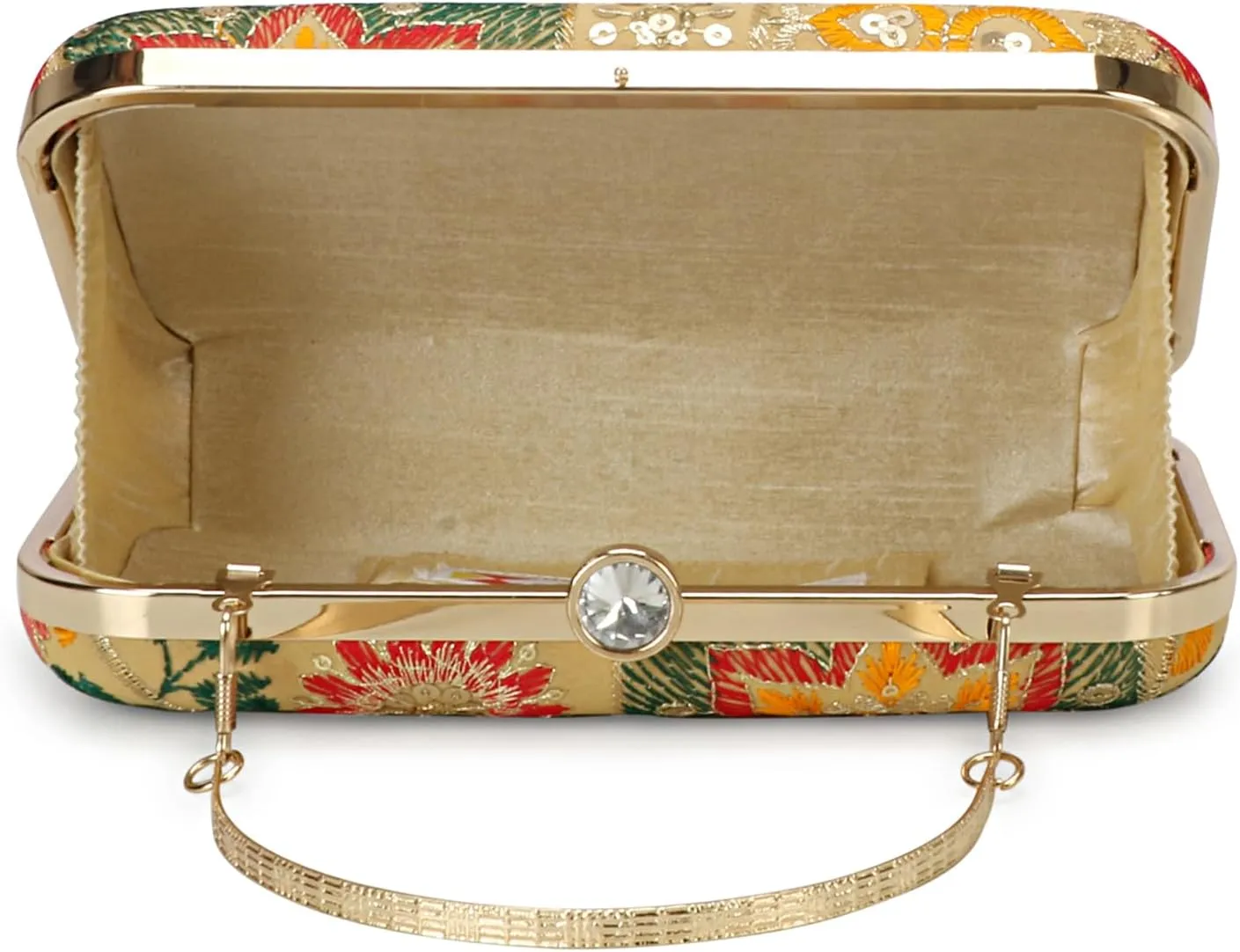 Hand Crafted LONGING TO BUY Designer Box Clutch - Zari Embroidery Hand Clutch
