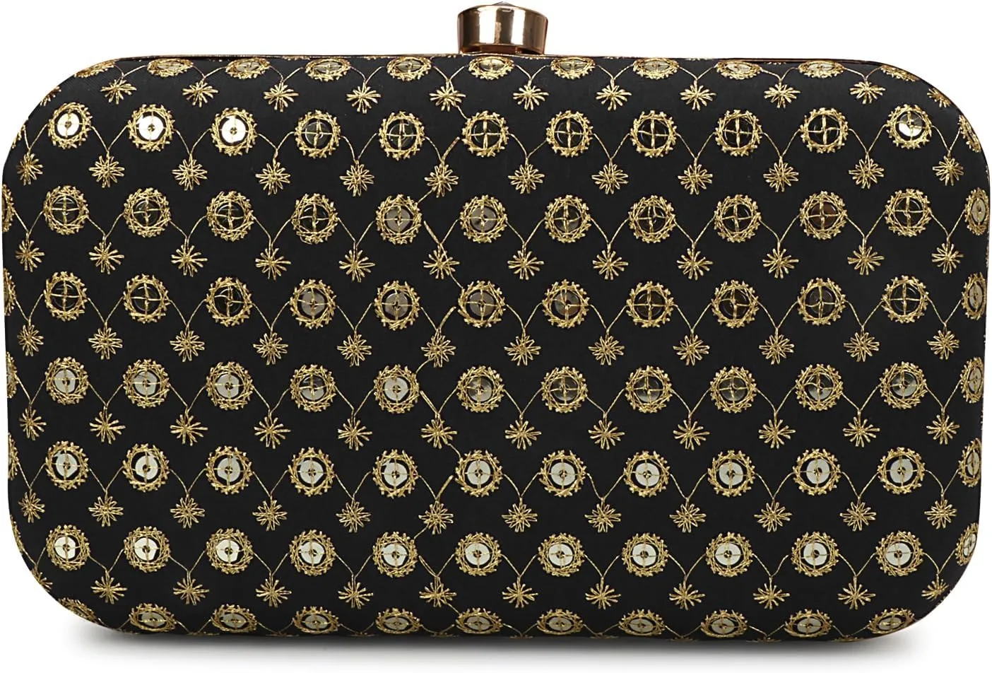 Hand Crafted LONGING TO BUY Designer Box Clutch - Zari Embroidery Hand Clutch